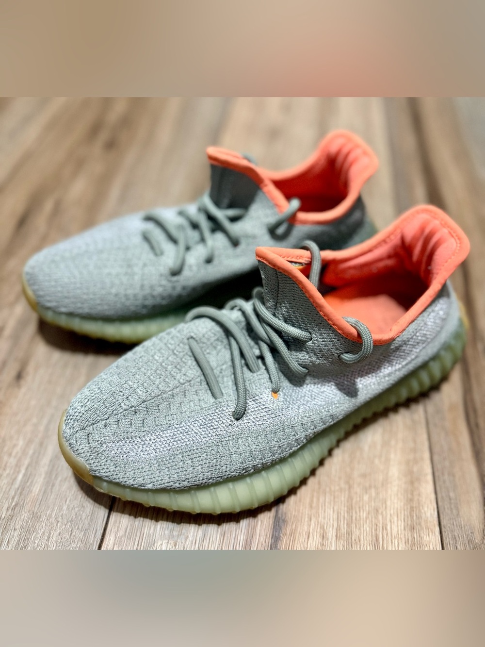 adidas Yeezy Boost 350 V2 Desert Sage Orange Green FX9035 Men’s Size 5 6.5 Women